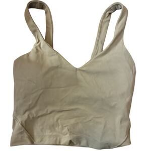 Lululemon Align Tank Top Light Support A/B Cup Size 2 Nulu Beige Tan